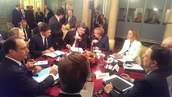 Встреча европейских лидеров, Петра Порошенко и Владимира Путина в Милане