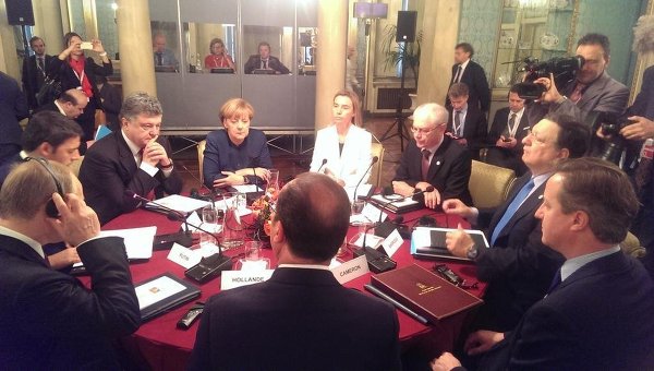 Встреча европейских лидеров, Петра Порошенко и Владимира Путина