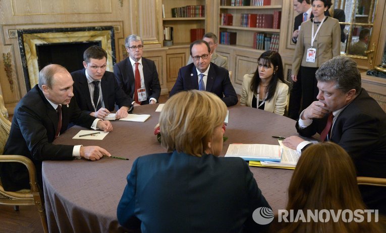 Вторая встреча Петра Порошенко, Владимира Путина и лидеров ЕС в Милане, 17 октября 2014 года