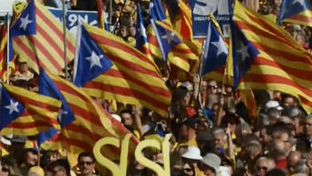 В Каталонии проходит демонстрация за право региона на независимость