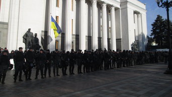 У здания Верховной Рады, 20 октября 2014