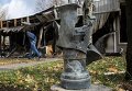 Двигатель от ракетной установки Град найденный после обстрела в Донецке
