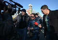 Журналистка телеканала Lifenews Евгения Змановская во время задержания в Киеве
