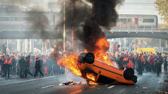 Протесты в Брюсселе (Бельгия)