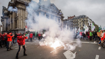 Протесты в Брюсселе (Бельгия)