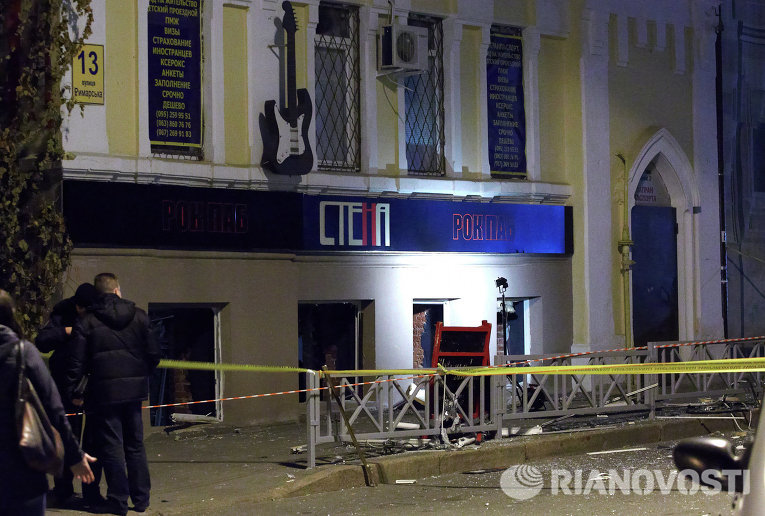 Последствия взрыва в ночном клубе Харькова