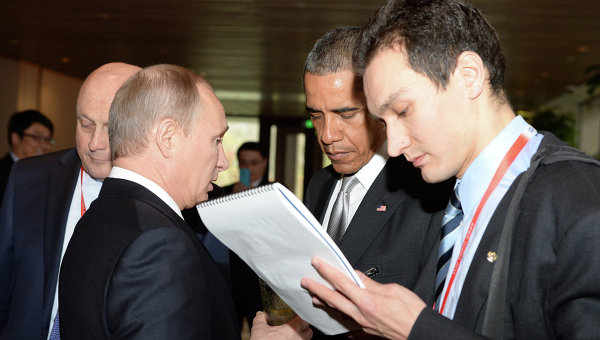 Владимир Путин и Барак Обама на саммите АТЭС