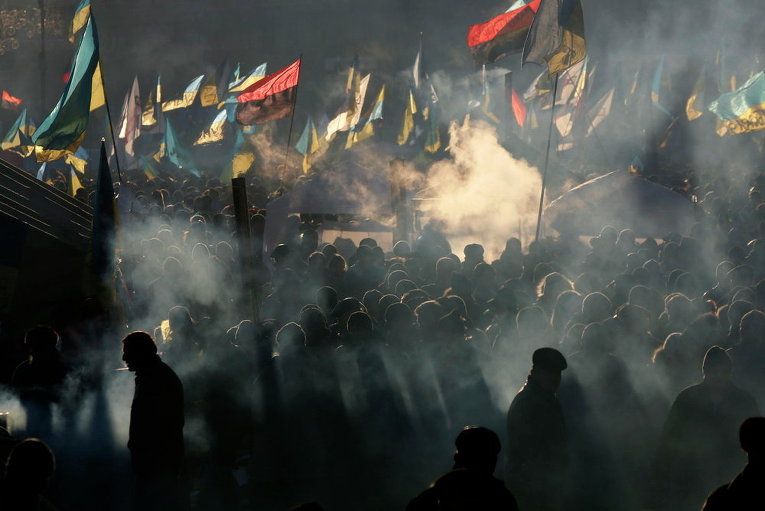 Активисты Евромайдана. 14 декабря 2013 г