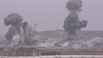 Ожесточенные бои с бовиками ИГ в сирийском городе Кобани. Видео