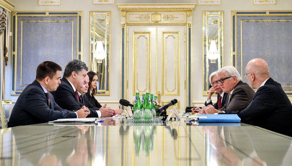Встреча П.Порошенко, П.Климкина с Франком-Вальтером Штайнмайером