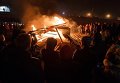 Жители киевских Осокорков сожгли стройплощадку