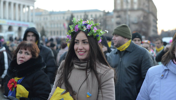 Годовщина Евромайдана в Киеве