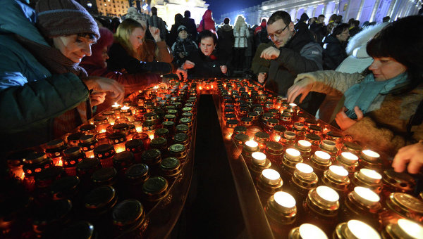 Народное вече в годовщину Евромайдана в Киеве. Архивное фото