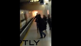 Пожар в лондонском метро. Видео