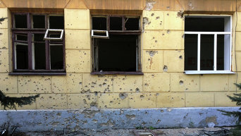 Здание школы в Донецкой области. Архивное фото