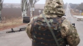 Блокпост ВСУ возле города Красногоровка. Видео