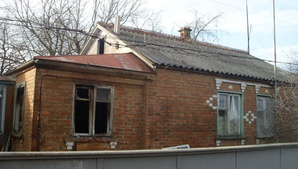 Сгоревший дом в Харьковской области
