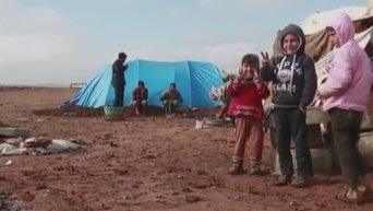 Мирные жители сирийского Кобани пытаются выжить среди руин. Видео