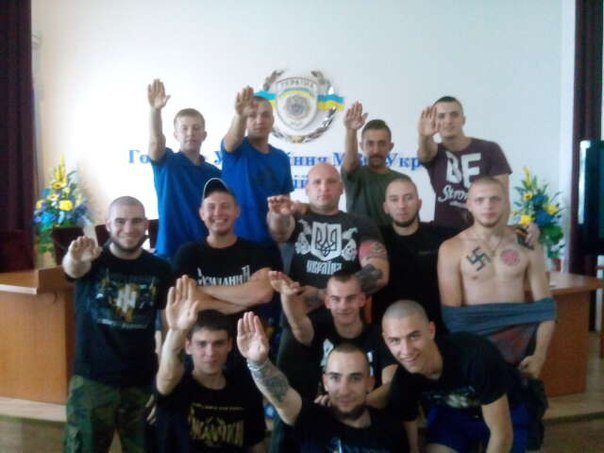 Нацисты в актовом зале ГУ МВД Киевской области