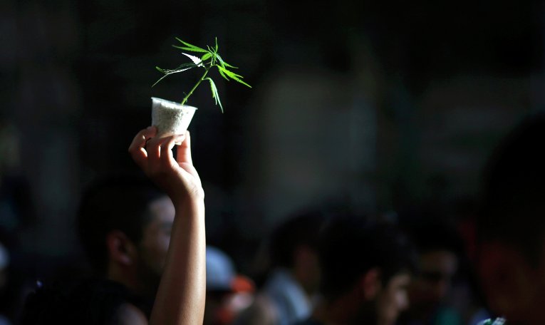 Марш в поддержку легализации марихуаны в Буэнос-Айресе