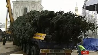 Новогодняя елка на Софиевской площади в Киеве