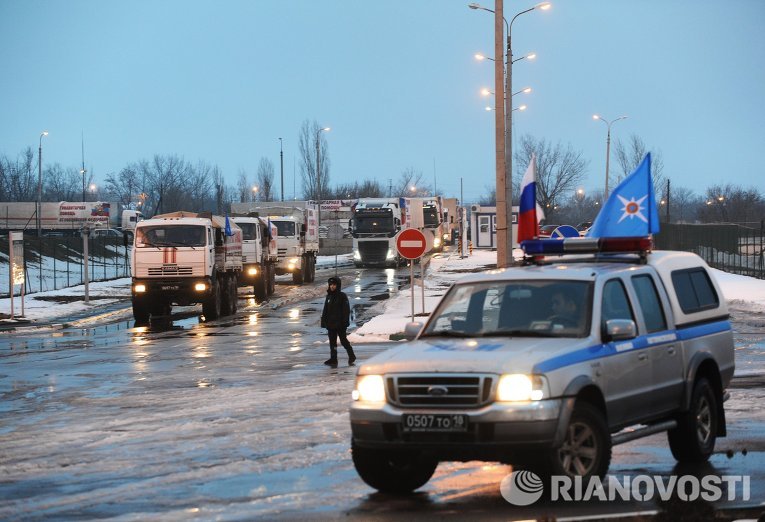 Девятый российский гуманитарный конвой для Донбасса