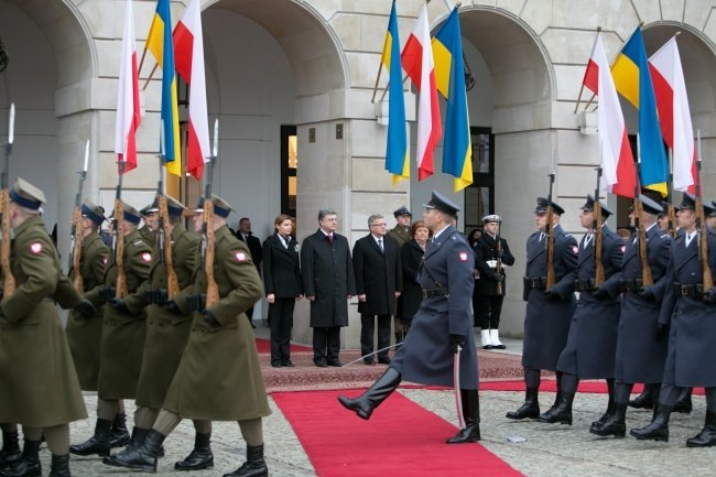 Петр Порошенко во время государственного визита в Польшу