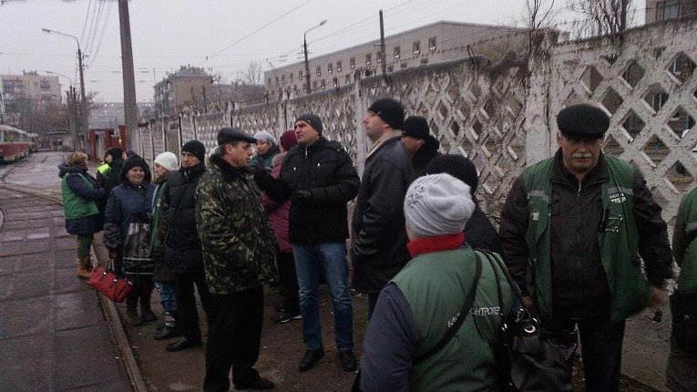 Забастовка транспортников в Киеве