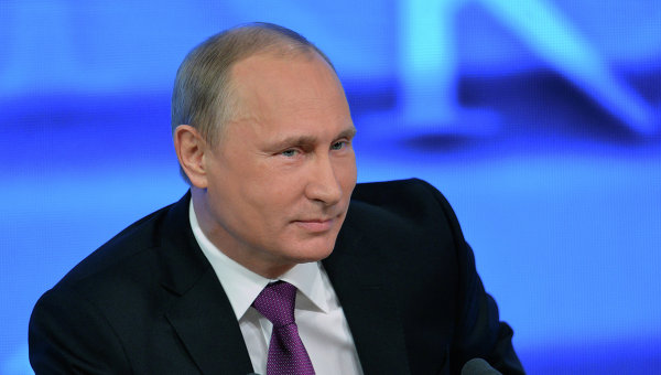 Владимир Путин на десятой большой ежегодной пресс-конференции