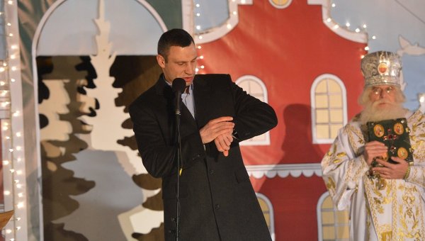 Виталий Кличко на открытии главной елки страны
