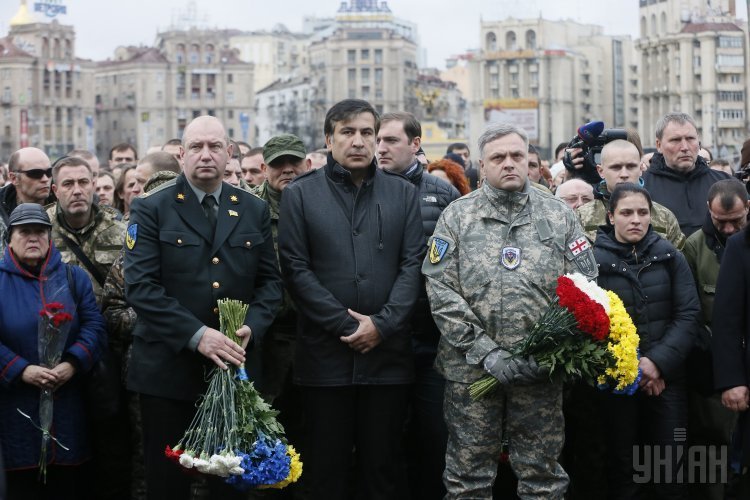 Церемония прощания с погибшими бойцами Айдара