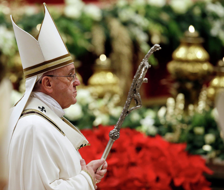 Папа Римский Франциск в рождественский сочельник