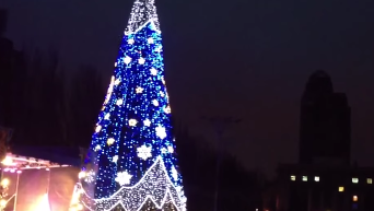 В Донецке открыли главную елку