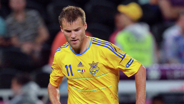 Игрок сборной Украины Андрей Ярмоленко