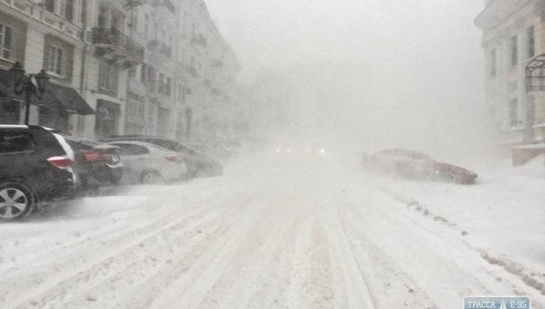 Снежная буря в Одессе