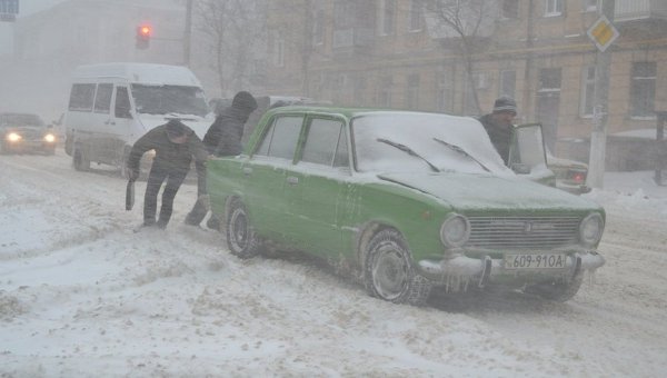 Снежная буря в Одесской области