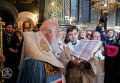 Патриарх Филарет во Владимирском соборе на Рождество