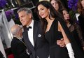 Джордж и Амаль Клуни на церемонии вручения наград Золотой глобус