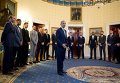 Барак Обама принимает в Белом доме игроков НБА