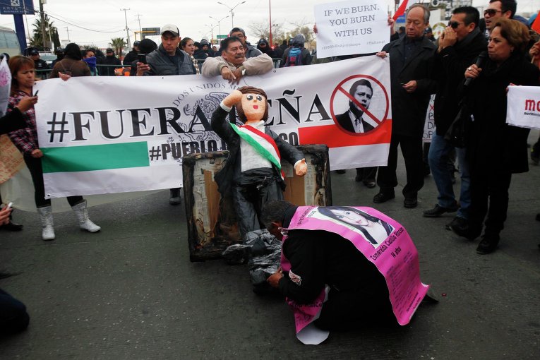 Акция протеста в Мексике