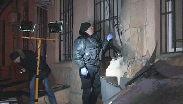 Место взрыва в Приморском районе Одессы