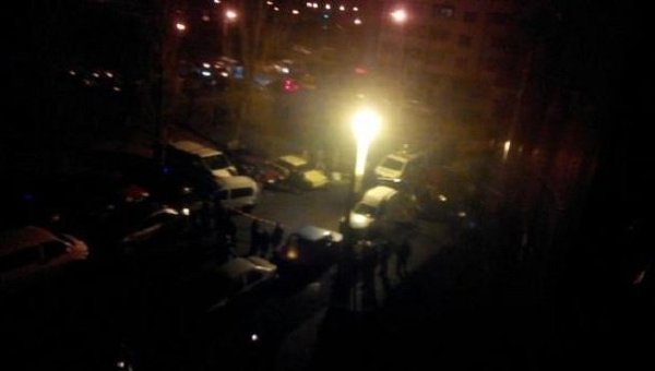Место взрыва в Киеве
