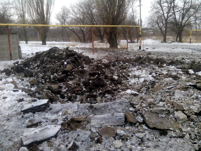 Артобстрел города Алмазное в Луганской области