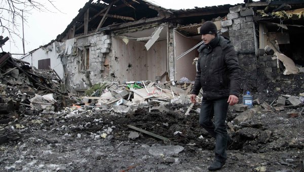 Разрушения в Донецке. Архивное фото