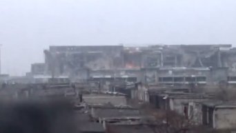 Подрывы в здании донецкого аэропорта. Видео
