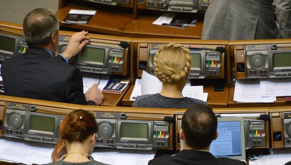 Юлия Тимошенко на заседании Верховной Рады. Архивное фото