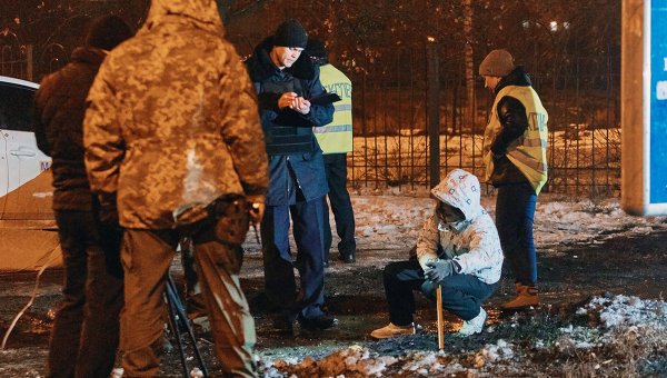 Последствия взрыва у здания Московского райсуда в Харькове