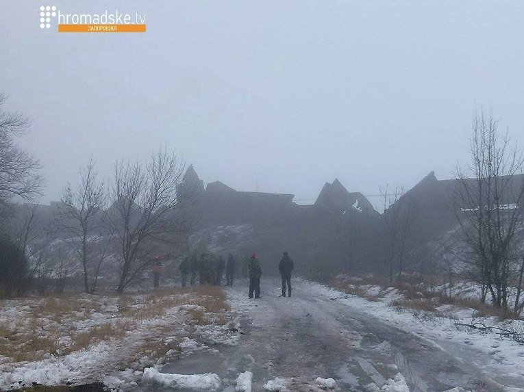 На месте взрыва моста в Розовском районе Запорожской области