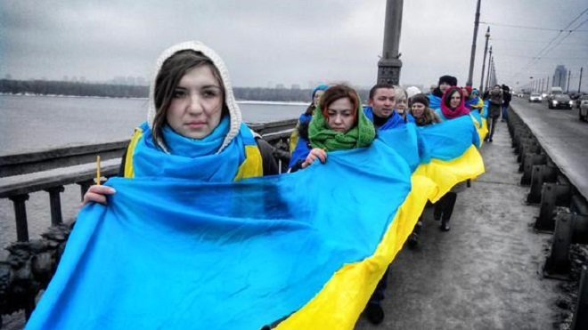 Акция ко Дню соборности в Киеве