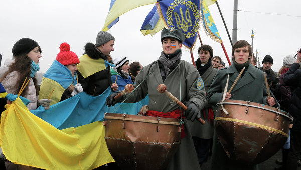 Акция ко Дню Соборности Украины. Архивное фото